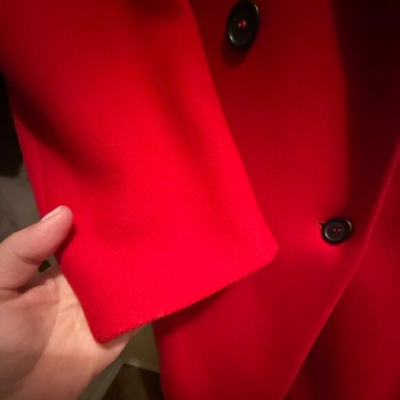 ZARA WOOL BLEND MASCULINE RED COAT - Size XL - Picture 5 of 8